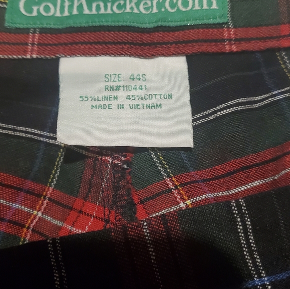 Golf Knickers  Mens Navy Tartan Plaid Classic Golf Pants sz 44 Short - Picture 6 of 7